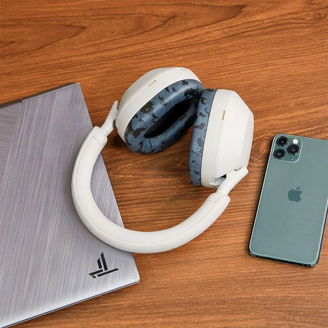 Wicked Cushions Upgraded Sony WH-1000XM5 Replacement Ear Pads (Black, 90s Black, Geo Grey, Silver, Blue, Black Camo)
