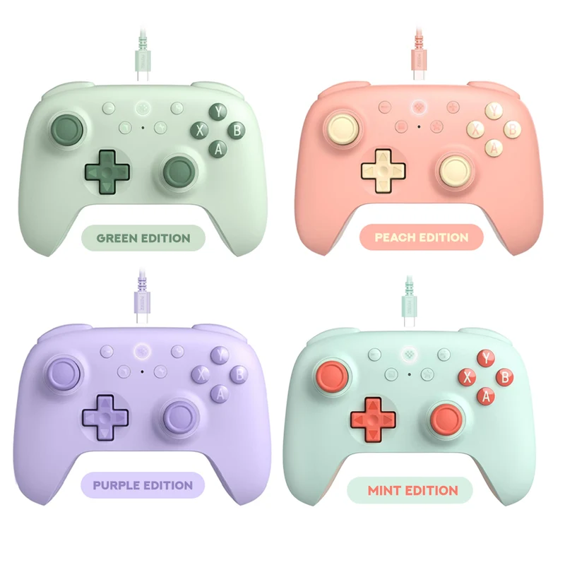 8Bitdo Ultimate 2C Wired Controller for Windows/ Android/ Raspberry Pi (82CD) (Green Edition, Peach Edition, Purple Edition, Mint Edition)