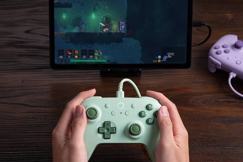 8Bitdo Ultimate 2C Wired Controller for Windows/ Android/ Raspberry Pi (82CD) (Green Edition, Peach Edition, Purple Edition, Mint Edition)