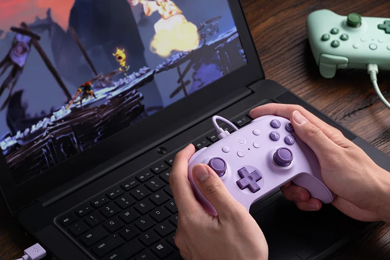 8Bitdo Ultimate 2C Wired Controller for Windows/ Android/ Raspberry Pi (82CD) (Green Edition, Peach Edition, Purple Edition, Mint Edition)