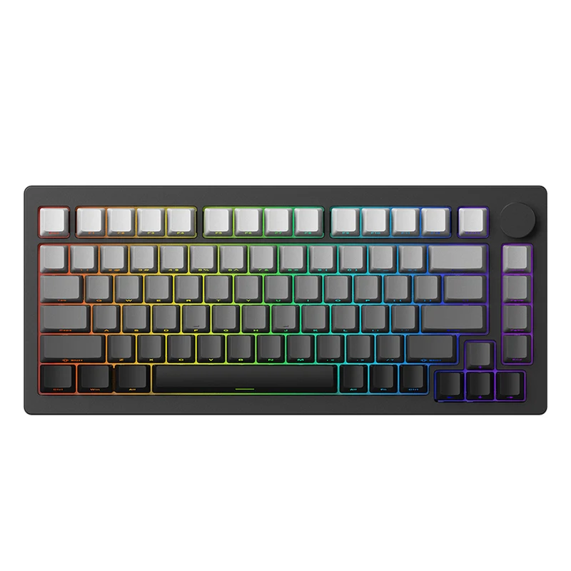 Monsgeek M1W V3 SP Aluminum Case Multi-Mode RGB Hot-Swappable Mechanical Keyboard (Dark Night) (Akko Rosewood Switch, Akko V3 Piano Pro Switch)