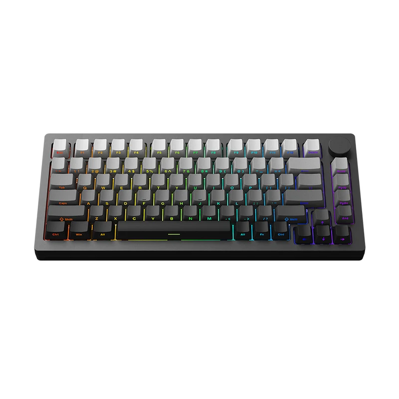 Monsgeek M1W V3 SP Aluminum Case Multi-Mode RGB Hot-Swappable Mechanical Keyboard (Dark Night) (Akko Rosewood Switch, Akko V3 Piano Pro Switch)