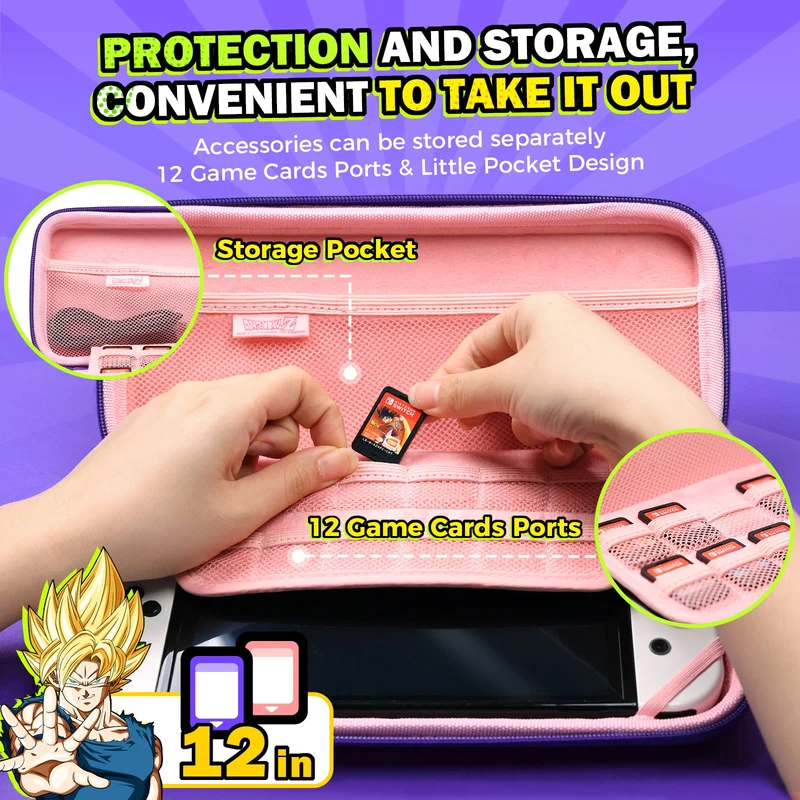 IINE Dragonball Vegito Eva Storage Bag for Switch/ Switch OLED (Purple) (L835)