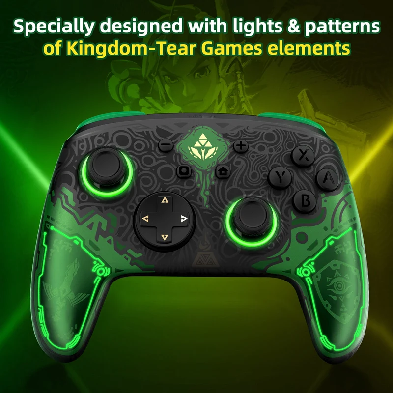 IINE Macro Programming Falcon Zelda Pro Controller for Switch/ Switch OLED (L841)