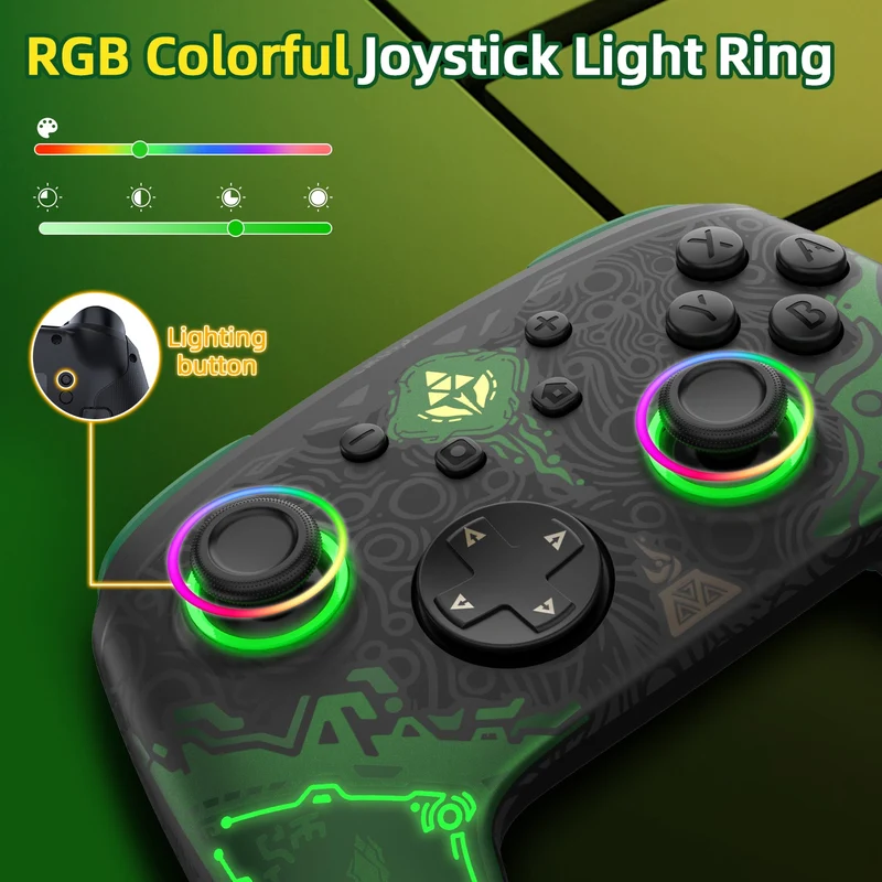 IINE Macro Programming Falcon Zelda Pro Controller for Switch/ Switch OLED (L841)