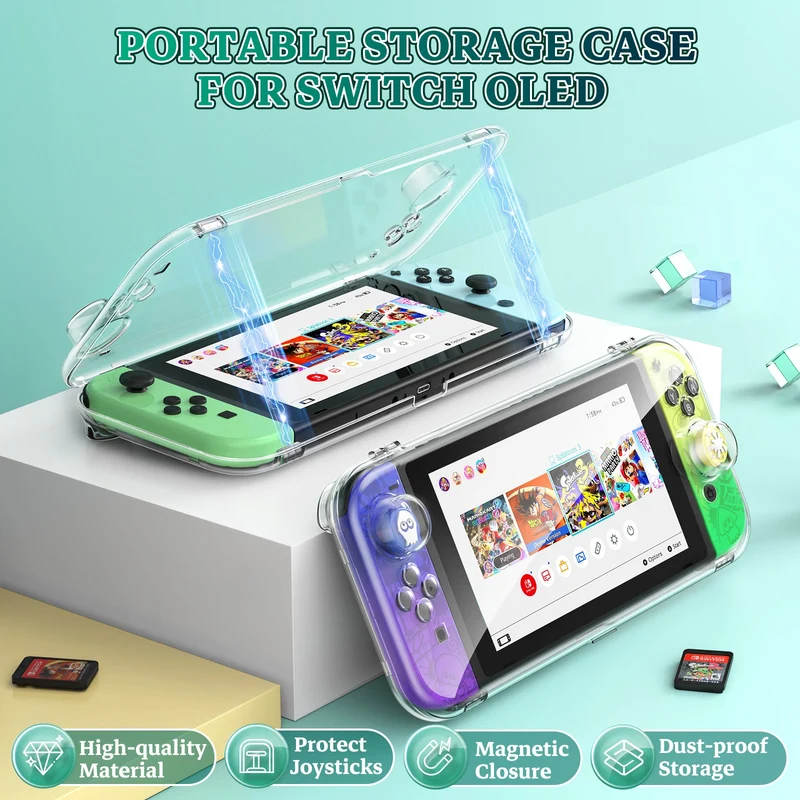 IINE Magnetic Transparent Case for N-Switch Oled (L964)