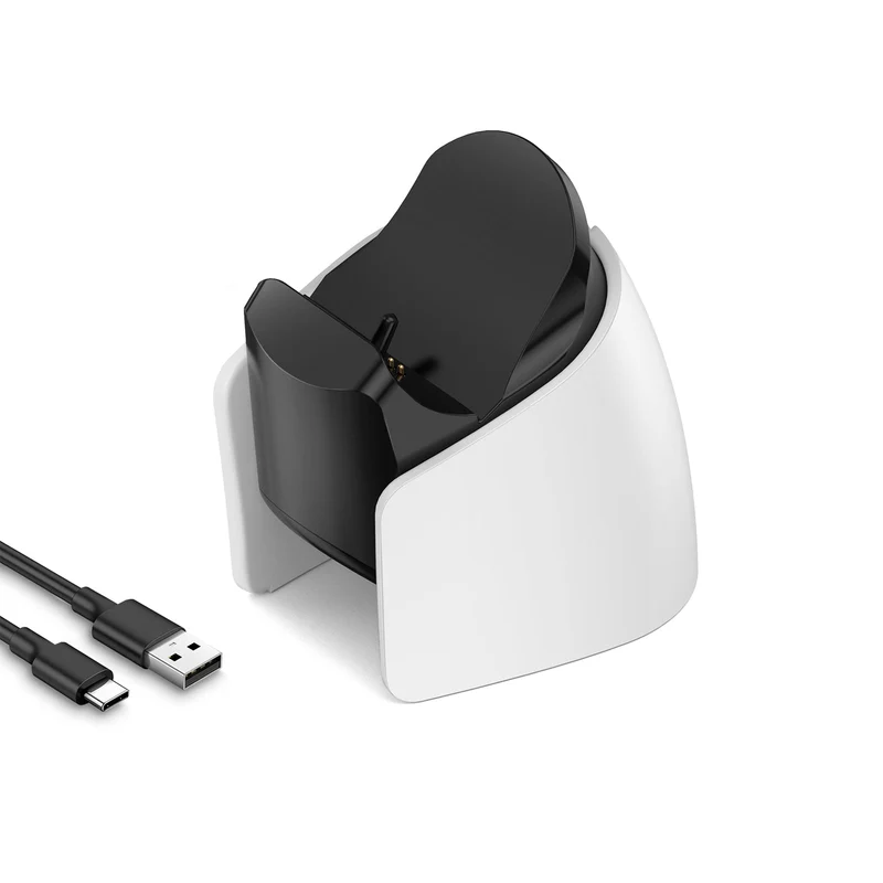 IINE Mini Charging Dock for PS5 DualSense Edge Controller / DualSense Controller (Black/White) (L962)