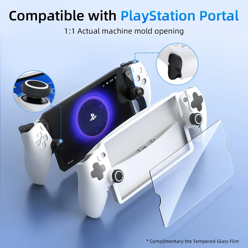 IINE Silicone Protective Case For Playstation Portal (Black, White)