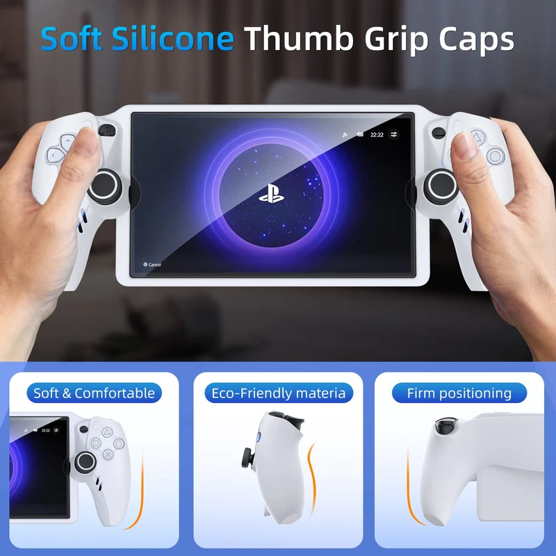 IINE Silicone Protective Case For Playstation Portal (Black, White)