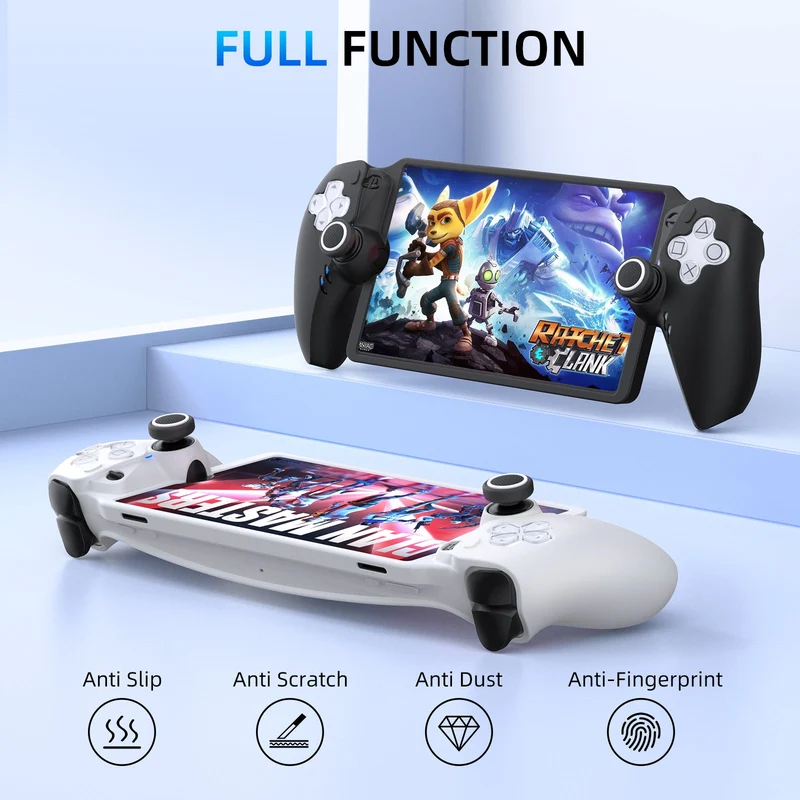 IINE Silicone Protective Case For Playstation Portal (Black, White)