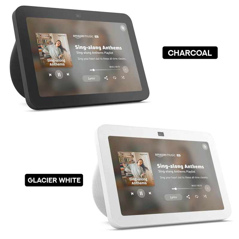 Amazon Echo Show 8 HD Smart Display With Alexa (3rd Gen) (Charcoal, Glacier White)