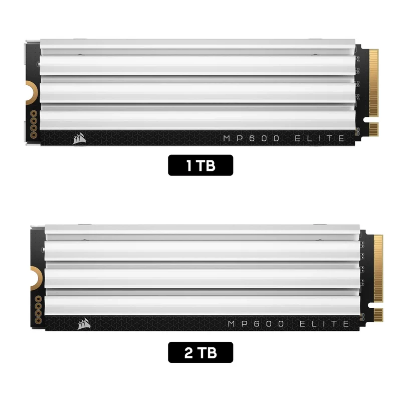 Corsair MP600 Elite PCIe Gen4 x4 NVMe 1.4 M.2 SSD for PS5 (White) (1TB, 2TB)