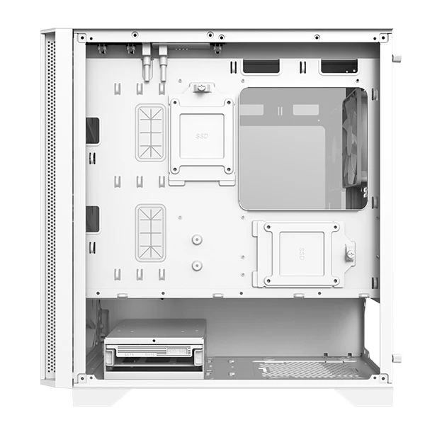 Montech Air 100 Lite Mesh TG Micro-ATX Case (Black, White)