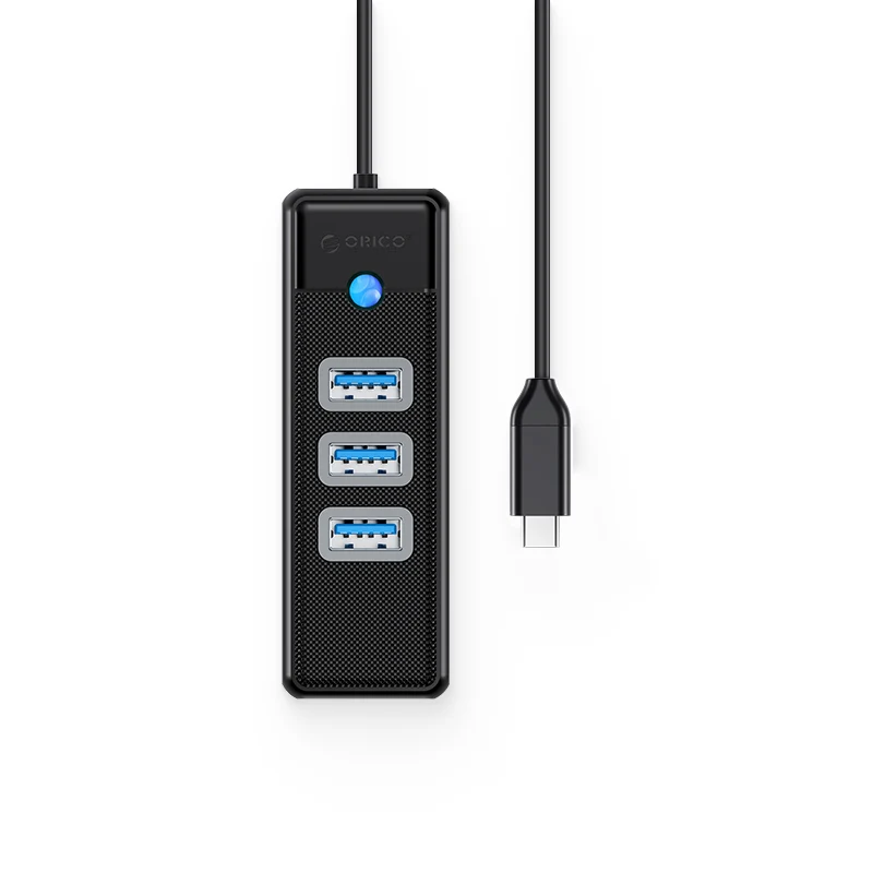 Orico 4-Port USB3.0 Hub with Gigabit Ethernet Port (PW3UR-C3) (Black)