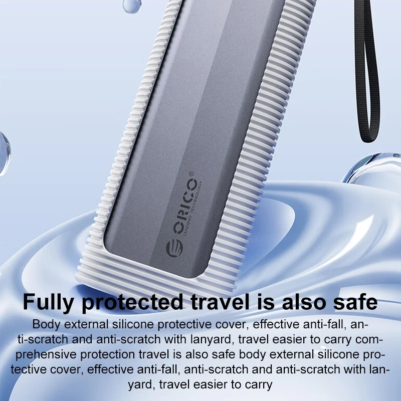 Orico M.2 NVMe SSD Enclosure with Silicone Protective Case (Grey) (AXM2-G2)