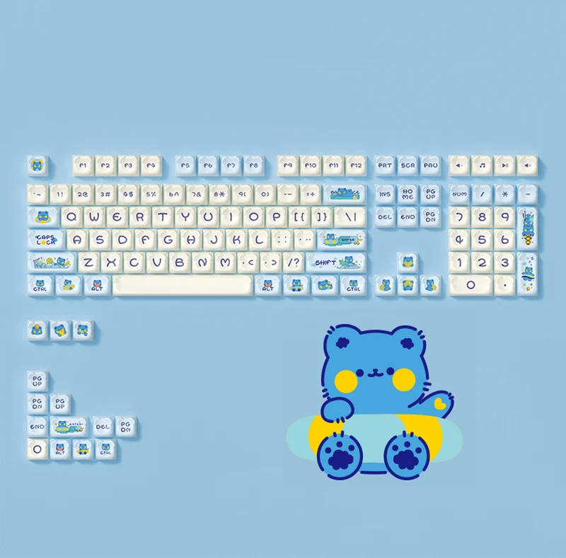 Akko Lemon Bear Keycap Set OEM Profile 122 Keys