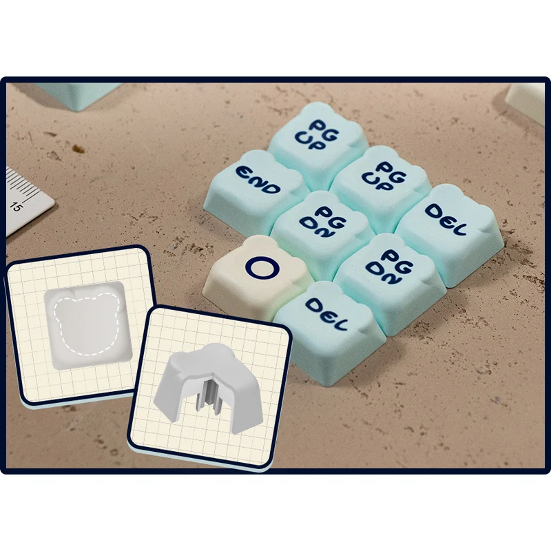 Akko Lemon Bear Keycap Set OEM Profile 122 Keys