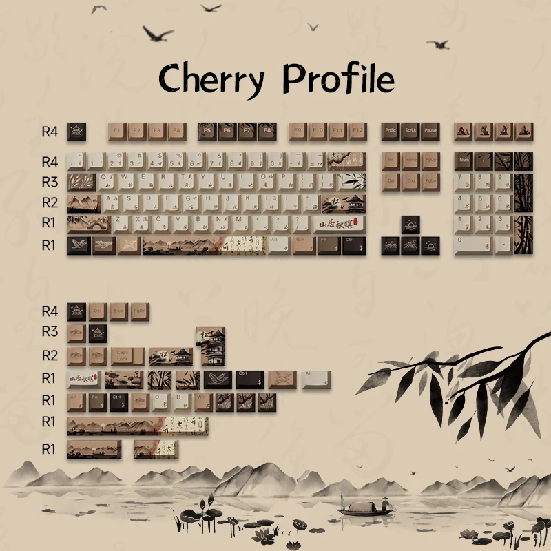 Akko Mountain Seclusion Keycap Set (MOA Profile 140 Keys, Cherry Profile 140 Keys)
