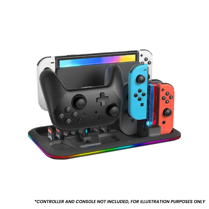 Omelet Gaming Space Charging Station For Nintendo Switch Dock / Joy-Con / Pro Controller (Jet Black)