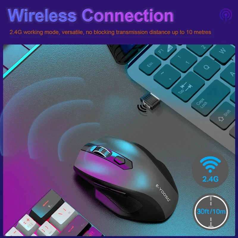 E-Yooso E1141 Wireless Mouse (Black)