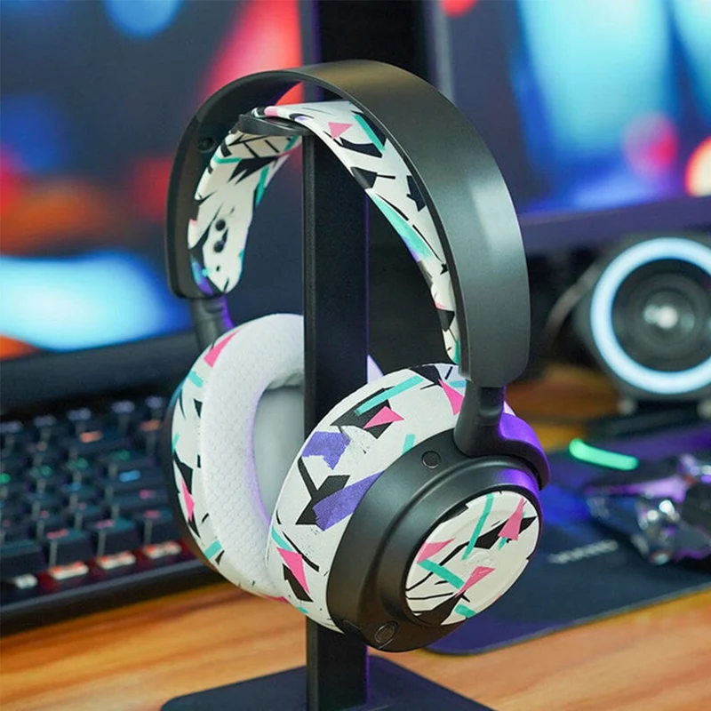 Wicked Cushions WC Side Speaker Plates for Arctis Nova Headsets (Black Camo, Red Camo, 90s Black, 90s White,Snow Camo, Speed Racer,Gold Marble,Navy Tiger,Geo Grey,Emerald Tide,Ivory Tide,The Simulation,Kinetic Wave, RandomFrankP,Leopard, Sage Gold Marble)