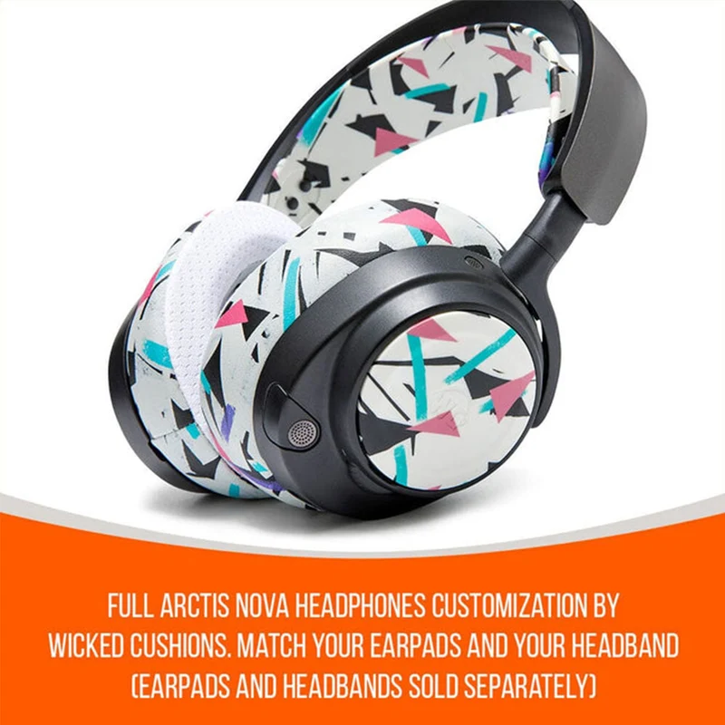 Wicked Cushions WC Side Speaker Plates for Arctis Nova Headsets (Black Camo, Red Camo, 90s Black, 90s White,Snow Camo, Speed Racer,Gold Marble,Navy Tiger,Geo Grey,Emerald Tide,Ivory Tide,The Simulation,Kinetic Wave, RandomFrankP,Leopard, Sage Gold Marble)