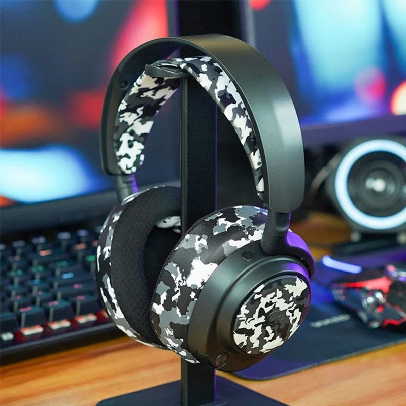 Wicked Cushions WC Side Speaker Plates for Arctis Nova Headsets (Black Camo, Red Camo, 90s Black, 90s White,Snow Camo, Speed Racer,Gold Marble,Navy Tiger,Geo Grey,Emerald Tide,Ivory Tide,The Simulation,Kinetic Wave, RandomFrankP,Leopard, Sage Gold Marble)