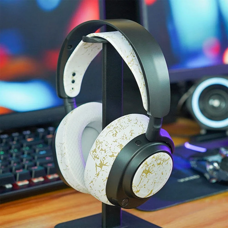 Wicked Cushions WC Side Speaker Plates for Arctis Nova Headsets (Black Camo, Red Camo, 90s Black, 90s White,Snow Camo, Speed Racer,Gold Marble,Navy Tiger,Geo Grey,Emerald Tide,Ivory Tide,The Simulation,Kinetic Wave, RandomFrankP,Leopard, Sage Gold Marble)