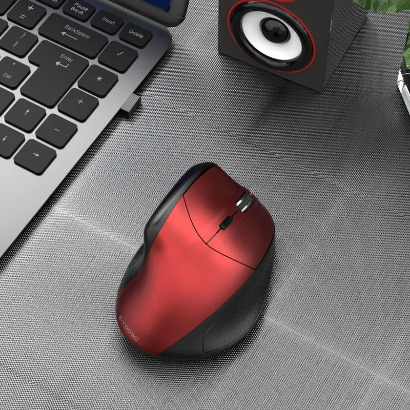 E-Yooso X-45 Tri-Mode Mouse (Red/Black, Black)