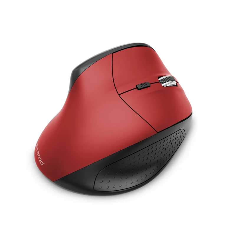 E-Yooso X-45 Tri-Mode Mouse (Red/Black, Black)