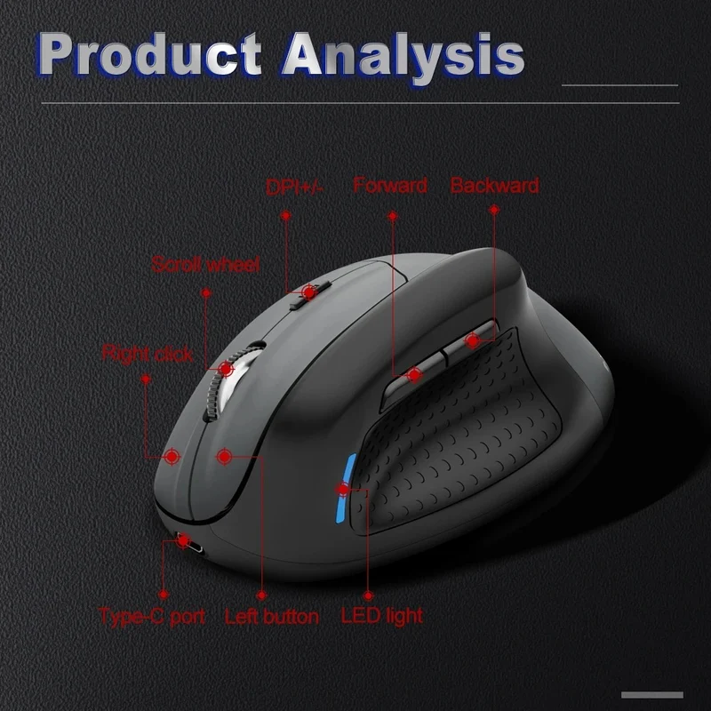 E-Yooso X-45 Tri-Mode Mouse (Red/Black, Black)