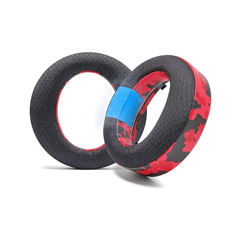 Wicked Cushions WC FreeZe Pulse 3D V2 - Cooling Gel Earpads for PS5 Pulse 3D Headset (Black, Red Camo, Black Camo, 90s White, 90s Black)