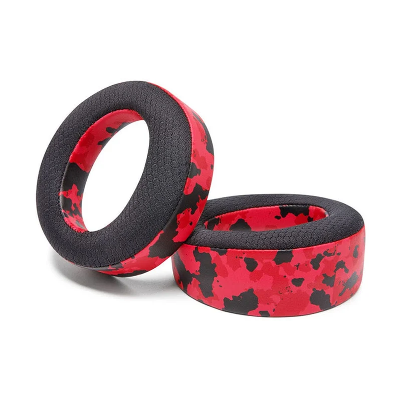Wicked Cushions WC FreeZe Pulse 3D V2 - Cooling Gel Earpads for PS5 Pulse 3D Headset (Black, Red Camo, Black Camo, 90s White, 90s Black)