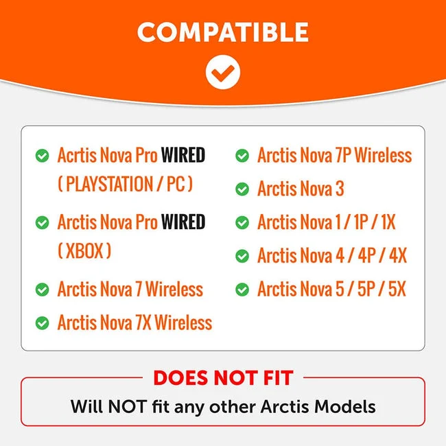 Wicked Cushions Arctis Nova Earpads (Compatible w/ Arctis Nova 1/1P/1X, 3, 4/4P/4X, 5/5P/5X, 7/7P/7X, Nova Pro Wired) - WC FreeZe Cooling Gel (Black, Black Camo, Red Camo, Speed Racer, Hex Red, 90s White, 90s Black, Navy Tiger, Geo Grey)