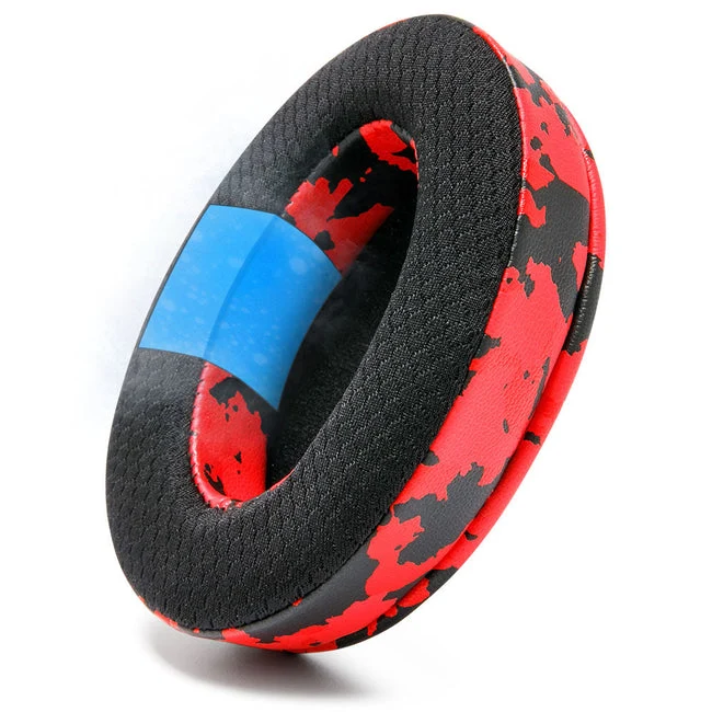 Wicked Cushions Arctis Nova Earpads (Compatible w/ Arctis Nova 1/1P/1X, 3, 4/4P/4X, 5/5P/5X, 7/7P/7X, Nova Pro Wired) - WC FreeZe Cooling Gel (Black, Black Camo, Red Camo, Speed Racer, Hex Red, 90s White, 90s Black, Navy Tiger, Geo Grey)