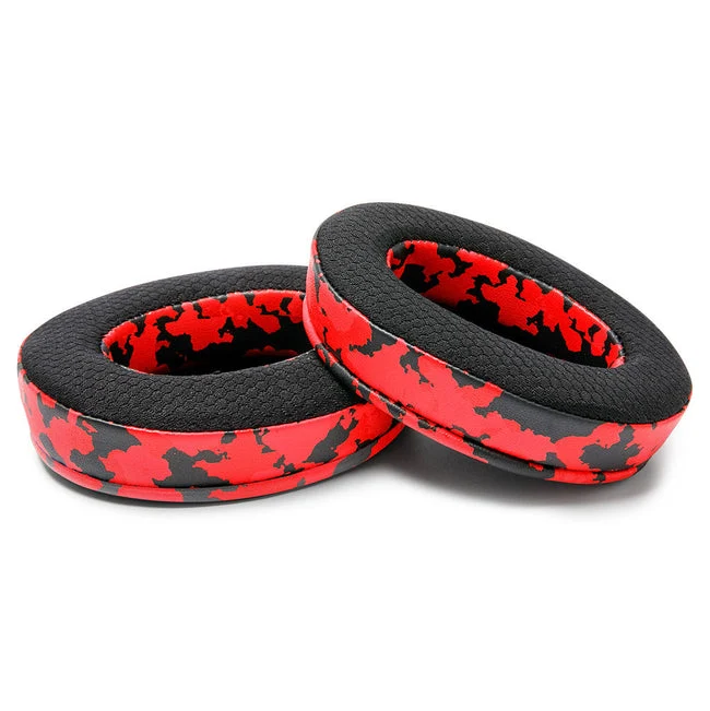 Wicked Cushions Arctis Nova Earpads (Compatible w/ Arctis Nova 1/1P/1X, 3, 4/4P/4X, 5/5P/5X, 7/7P/7X, Nova Pro Wired) - WC FreeZe Cooling Gel (Black, Black Camo, Red Camo, Speed Racer, Hex Red, 90s White, 90s Black, Navy Tiger, Geo Grey)