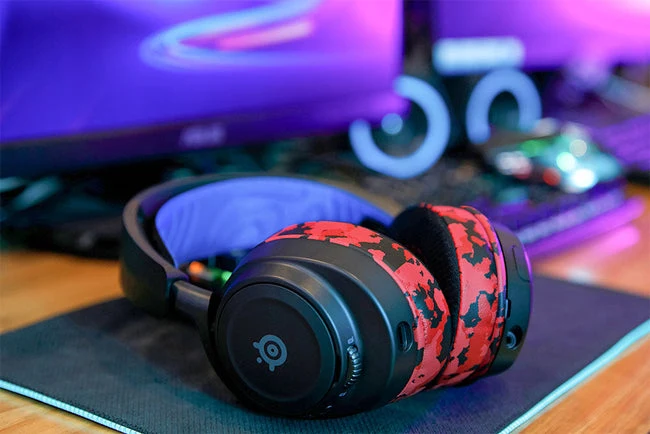 Wicked Cushions Arctis Nova Earpads (Compatible w/ Arctis Nova 1/1P/1X, 3, 4/4P/4X, 5/5P/5X, 7/7P/7X, Nova Pro Wired) - WC FreeZe Cooling Gel (Black, Black Camo, Red Camo, Speed Racer, Hex Red, 90s White, 90s Black, Navy Tiger, Geo Grey)