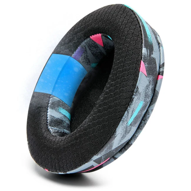 Wicked Cushions Arctis Nova Earpads (Compatible w/ Arctis Nova 1/1P/1X, 3, 4/4P/4X, 5/5P/5X, 7/7P/7X, Nova Pro Wired) - WC FreeZe Cooling Gel (Black, Black Camo, Red Camo, Speed Racer, Hex Red, 90s White, 90s Black, Navy Tiger, Geo Grey)