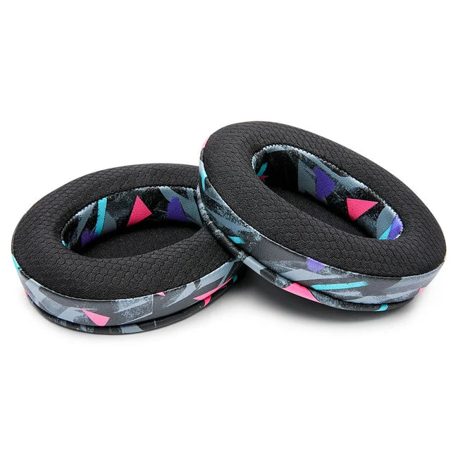 Wicked Cushions Arctis Nova Earpads (Compatible w/ Arctis Nova 1/1P/1X, 3, 4/4P/4X, 5/5P/5X, 7/7P/7X, Nova Pro Wired) - WC FreeZe Cooling Gel (Black, Black Camo, Red Camo, Speed Racer, Hex Red, 90s White, 90s Black, Navy Tiger, Geo Grey)
