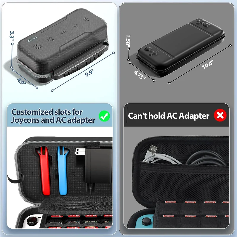 NSW Oivo Carry Case For N-Switch / N-Switch Oled (Gray) (IV-SW188)