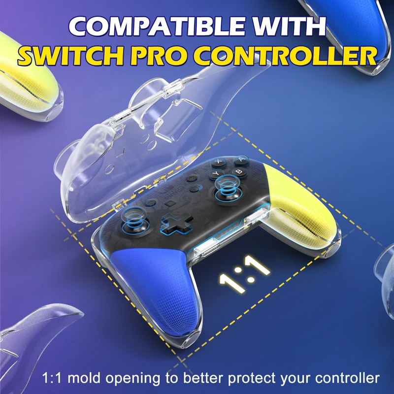 IINE Transparent Protective Case For Switch Pro Controller (L963)