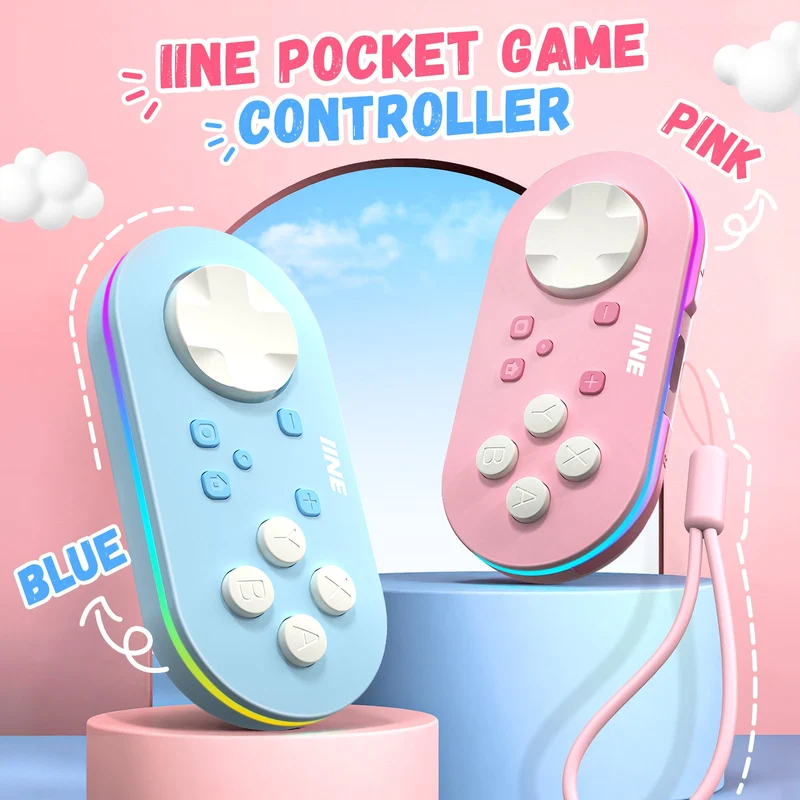 IINE Pocket Game Controller (Pink, Blue)