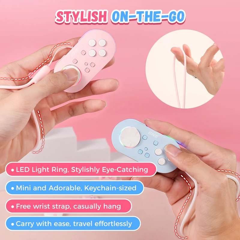 IINE Pocket Game Controller (Pink, Blue)