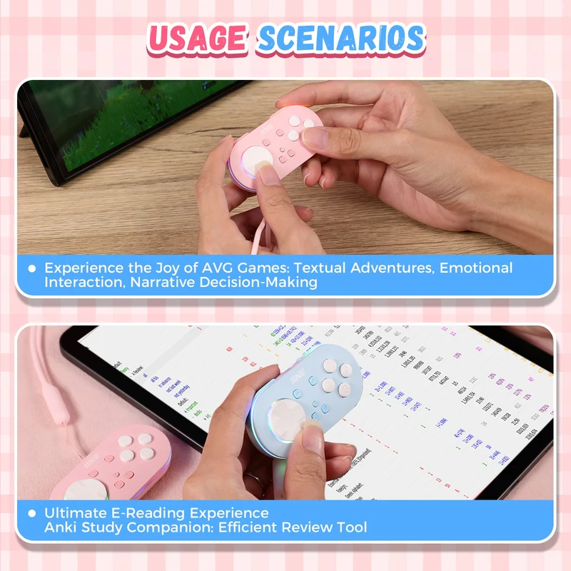 IINE Pocket Game Controller (Pink, Blue)