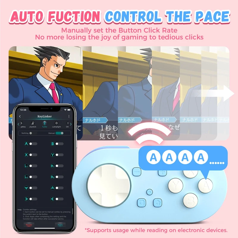 IINE Pocket Game Controller (Pink, Blue)