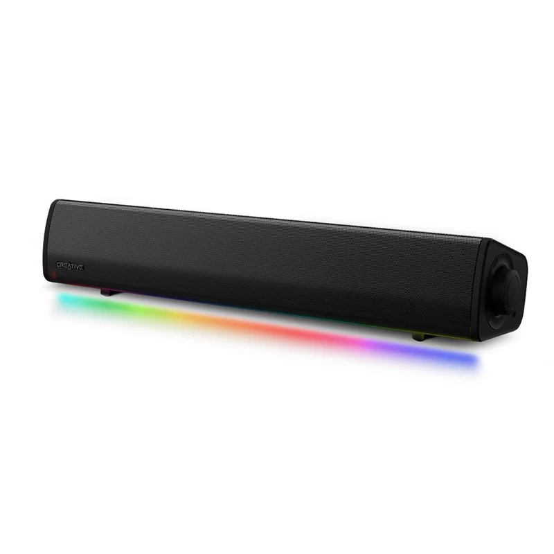 Creative Sound Blaster GS3 Compact RGB Gaming Soundbar with SuperWide Technology Powered via USB Bluetooth 5.4 (Black, White)
