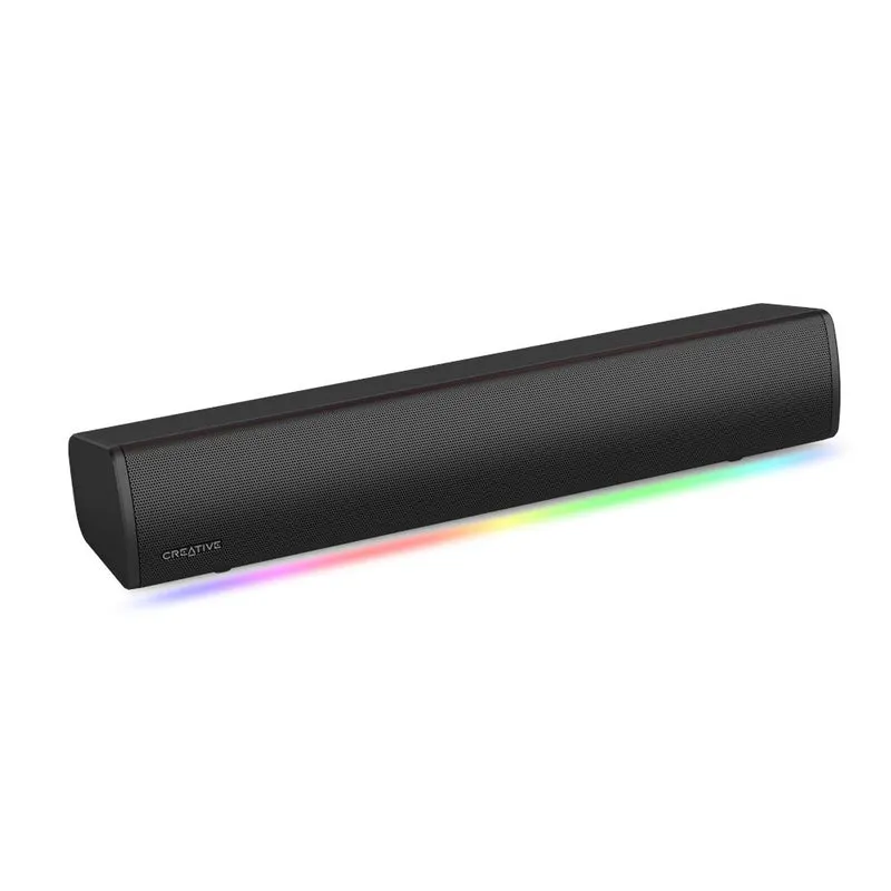 Creative Sound Blaster GS3 Compact RGB Gaming Soundbar with SuperWide Technology Powered via USB Bluetooth 5.4 (Black, White)