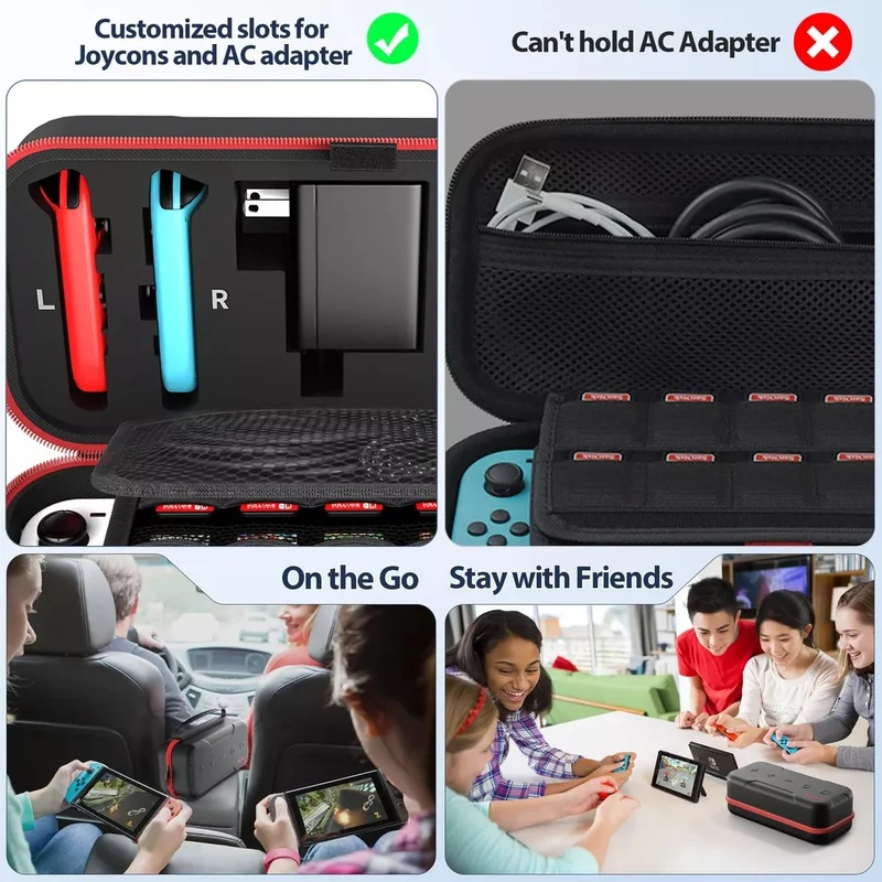 NSW Oivo Carry Case For N-Switch / N-Switch OLED (Black) (KT-K188X-US)