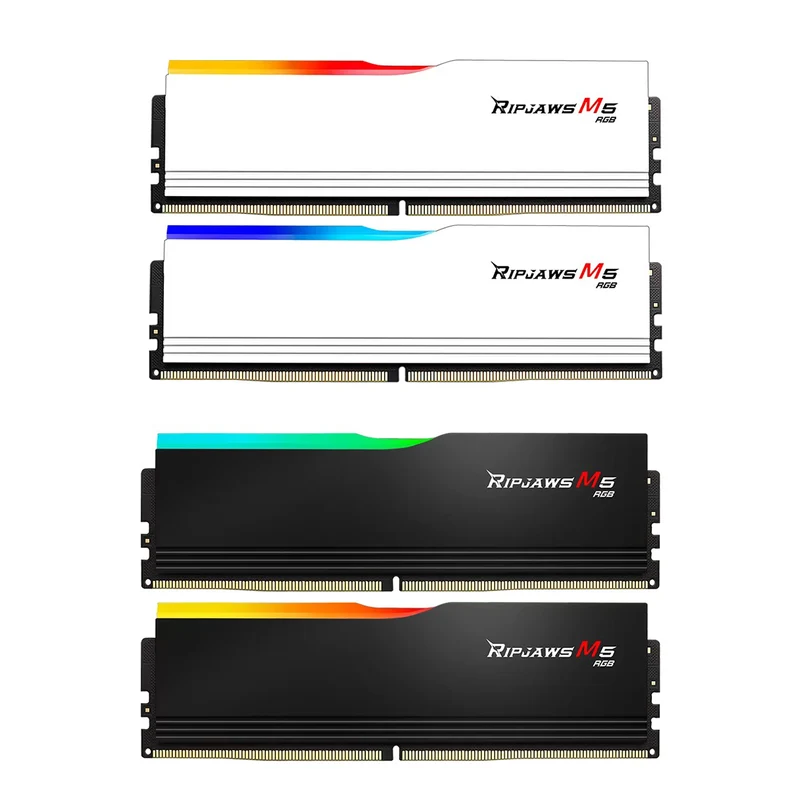 G.Skill Ripjaws M5 RGB 64GB (2X32GB) DDR5 6400MHZ CL32-39-39-102 1.40V Intel Xmp Desktop Memory (Black, White)