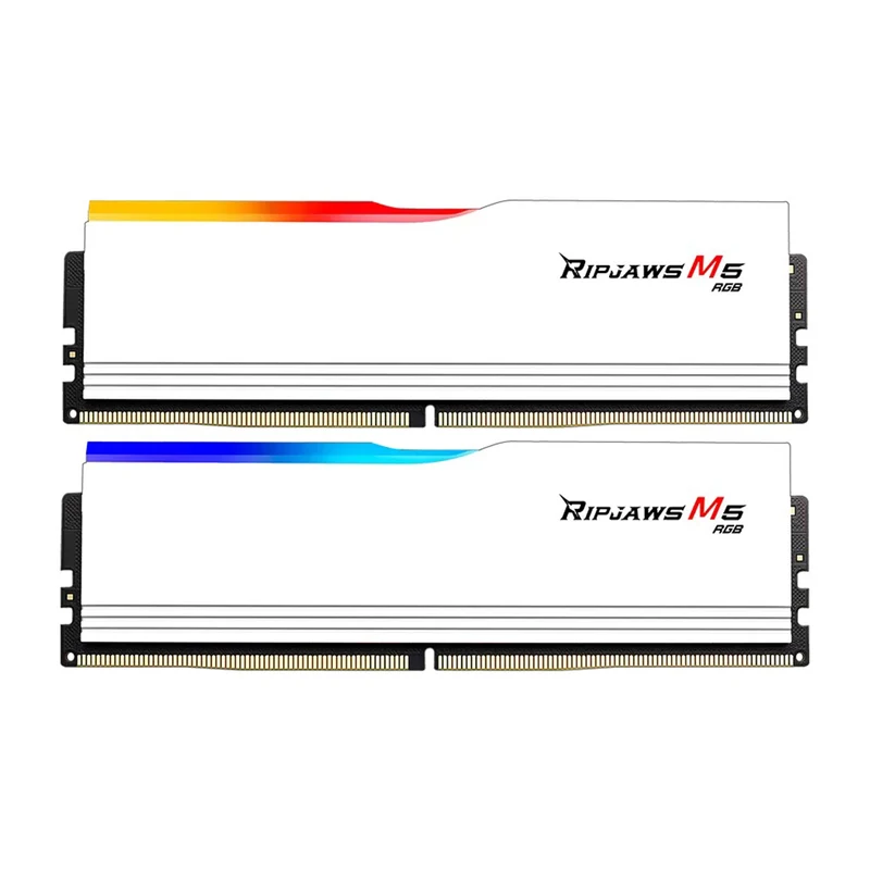 G.Skill Ripjaws M5 RGB 64GB (2X32GB) DDR5 6400MHZ CL32-39-39-102 1.40V Intel Xmp Desktop Memory (Black, White)